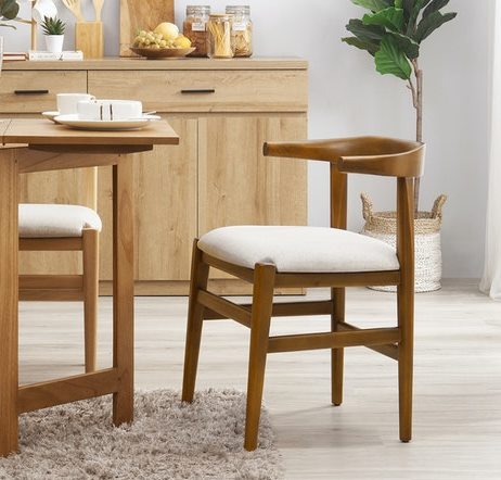 Heim Studio JIRO Kursi Makan Walnut Krem